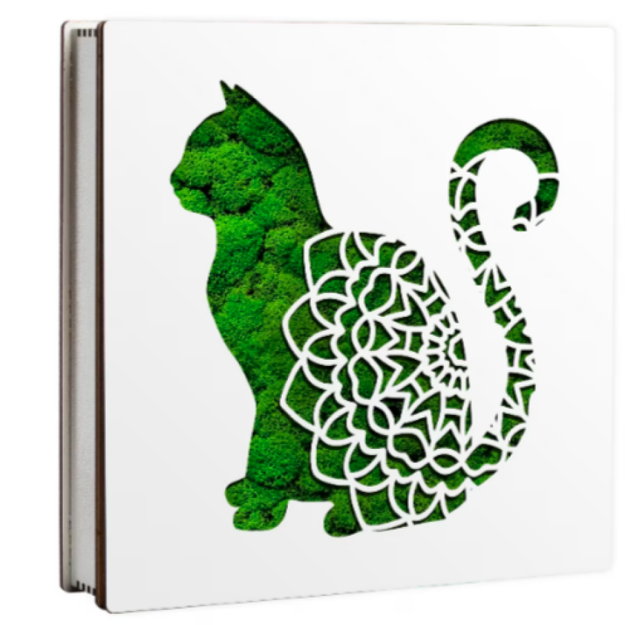 Casetă decorativă cu licheni, DekoLaser, CDL1065L, 20x20 cm