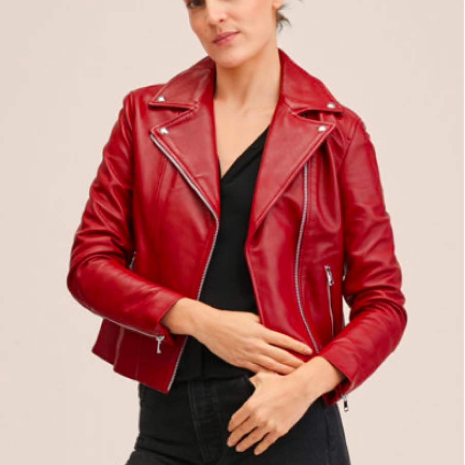 Mango Jachetă biker din piele Perfect