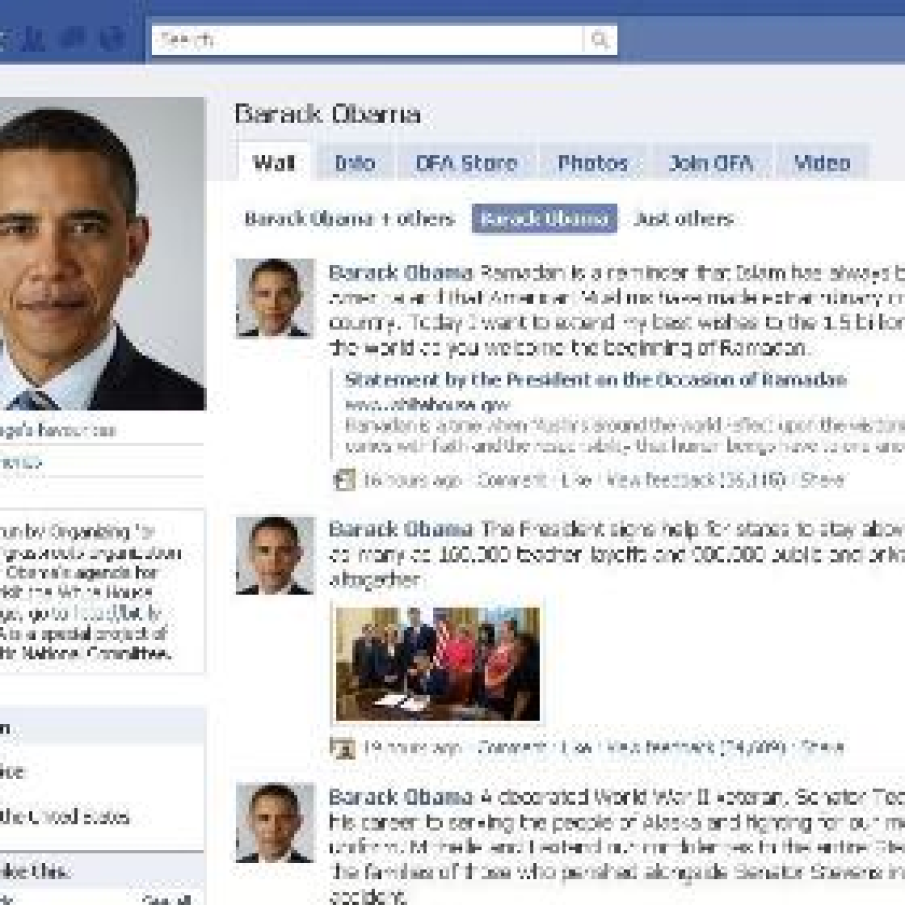 Barack Obama pe Facebook