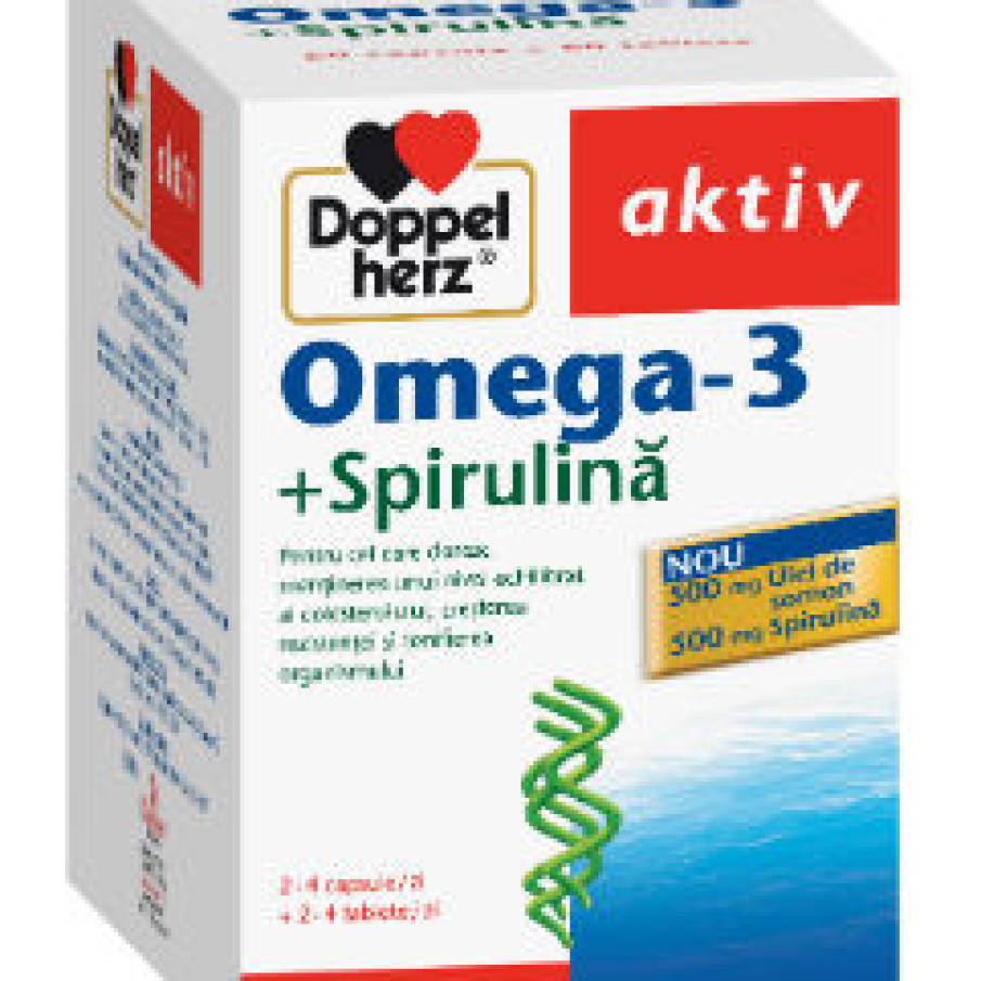 Beneficiile capsulelor Omega 3 + Spirulina