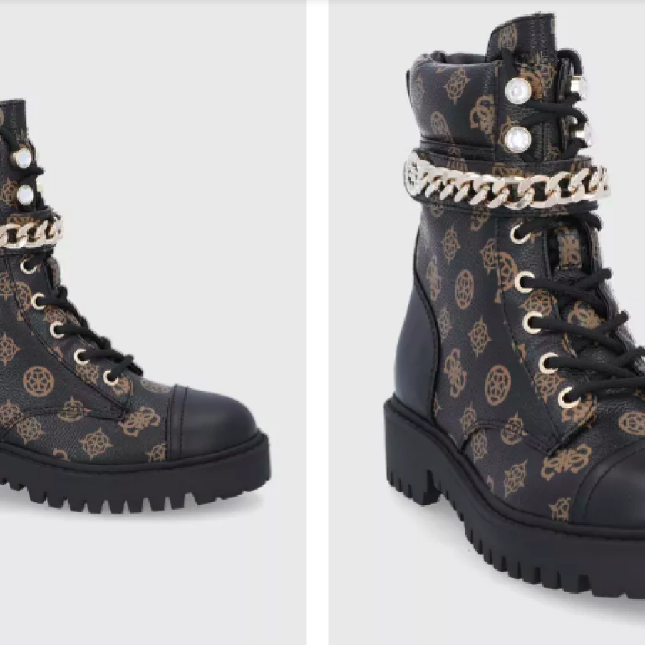 Guess - Botine cu șiret