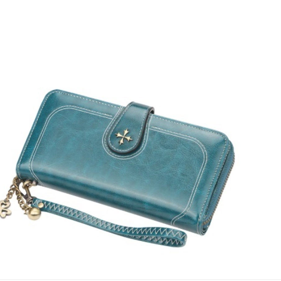 Portofel de piele Baellerry cu un design frumos și practic. Dispune de cusături perfect plate și accesorii de calitate. 