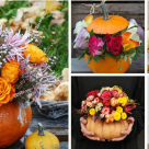 Decoratiuni de toamna: 21 de Aranjamente Florale in Dovleac absolut superbe!