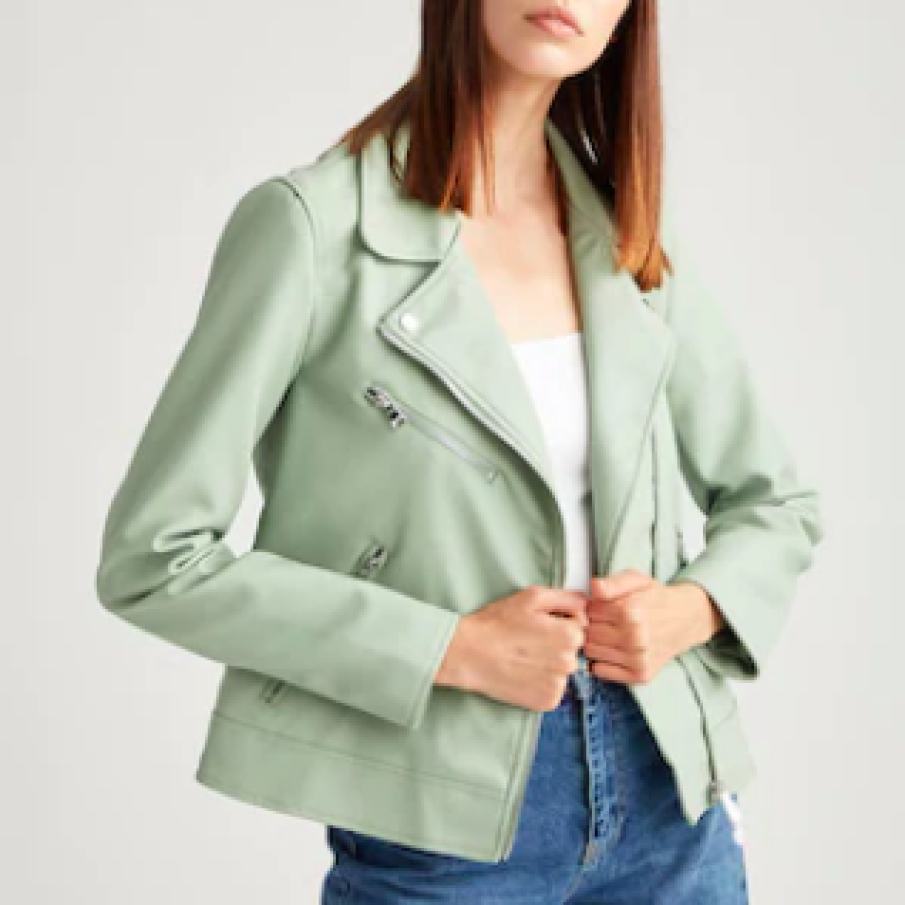 DeFacto, Jachetă biker de piele ecologică, Verde mentă
