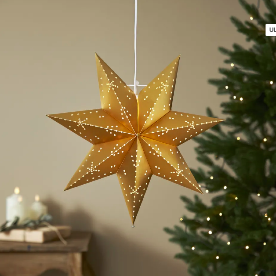 Decorațiune luminoasă de Crăciun de culoare aurie ø 45 cm Classic - Star Trading