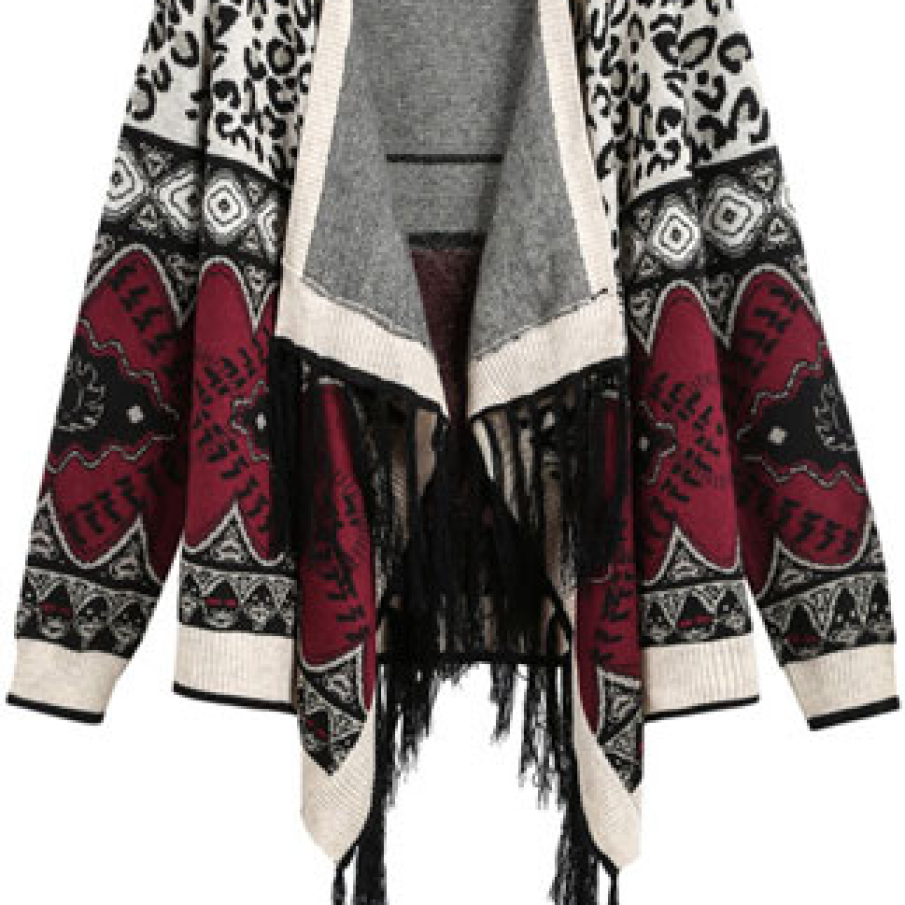 Pulover cu Fir Auriu si Franjuri