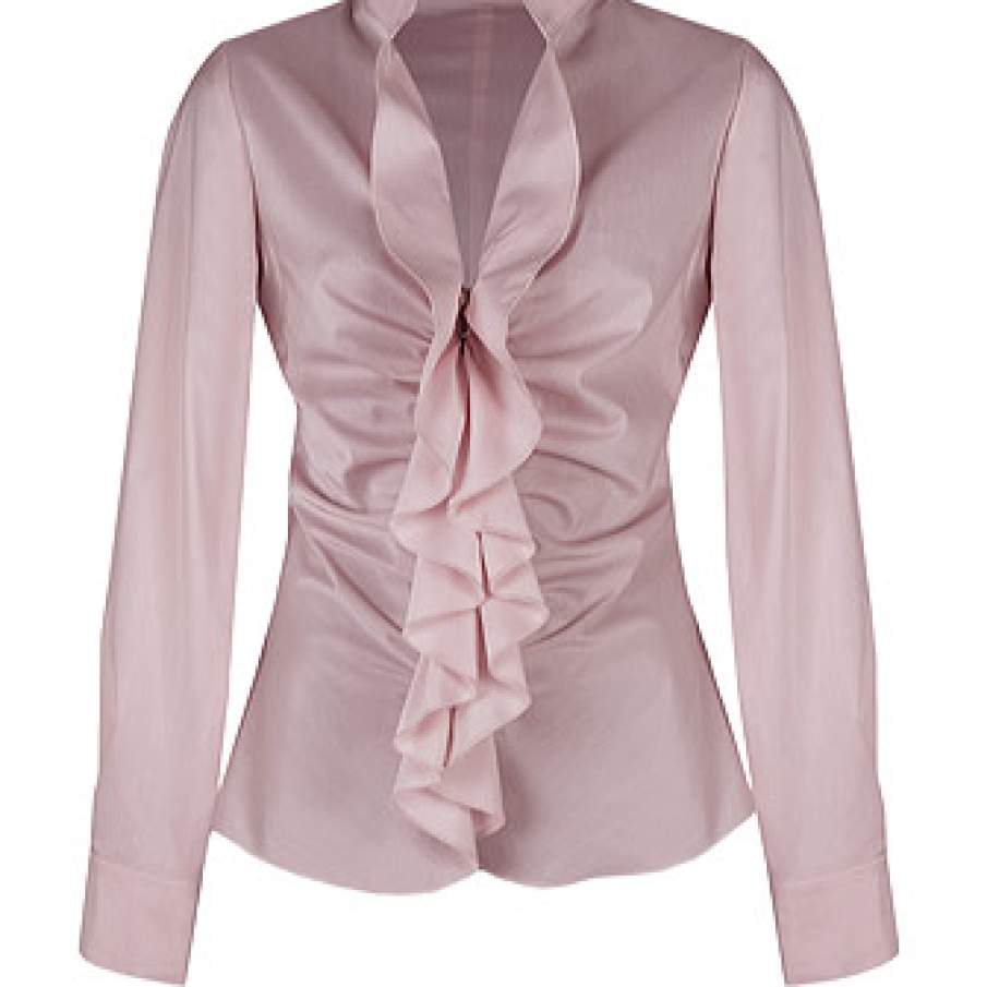 Bluza roz inchis cu volane