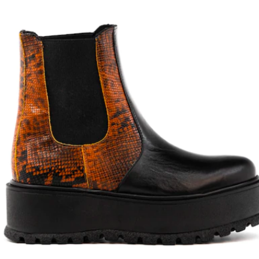 Botine din piele naturală, Aspect piele de reptilă