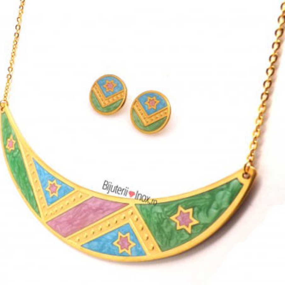 Cadouri de Mos Nicolae pentru EA: Set Lantisor cu Pandantiv + Cercei inox 303