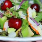 Salata de pui afumat si cirese