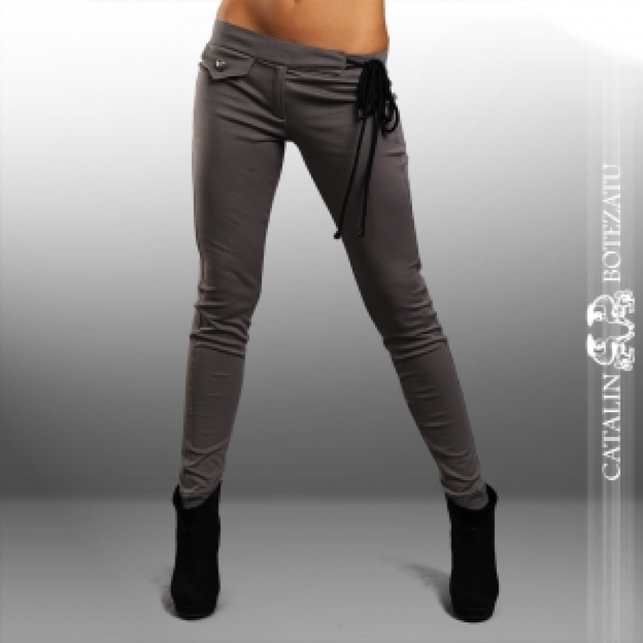 Pantaloni mulati gri Catalin Botezatu