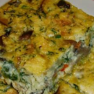 Tarta cu ciuperci, ardei si cascaval