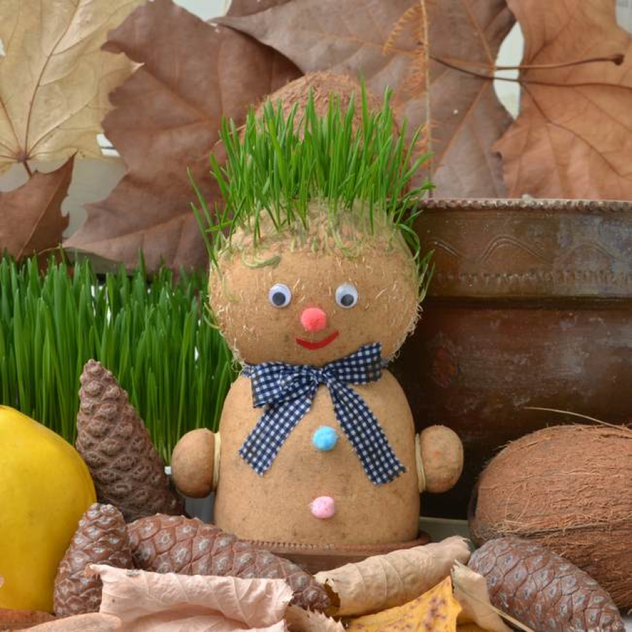 Papusa hand-made umpluta cu rumegus si grau