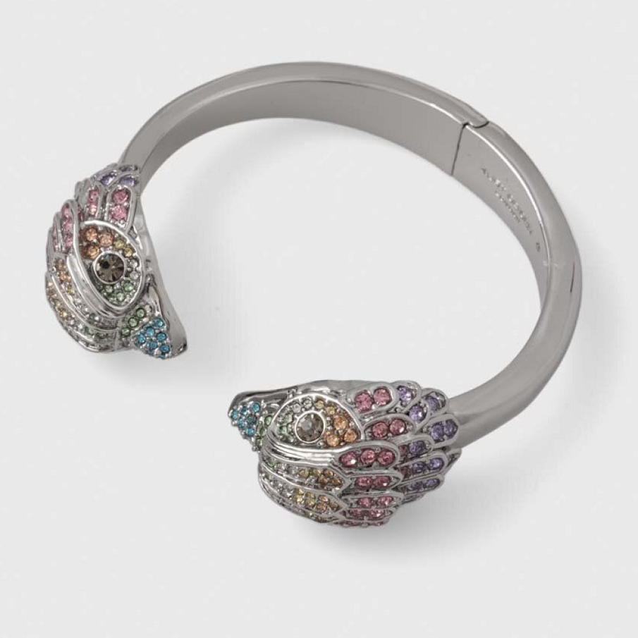 Brățară impresionantă, de efect, din colecția Kurt Geiger London, cu decorațiune animală ornamentată cu marcasite colorate 