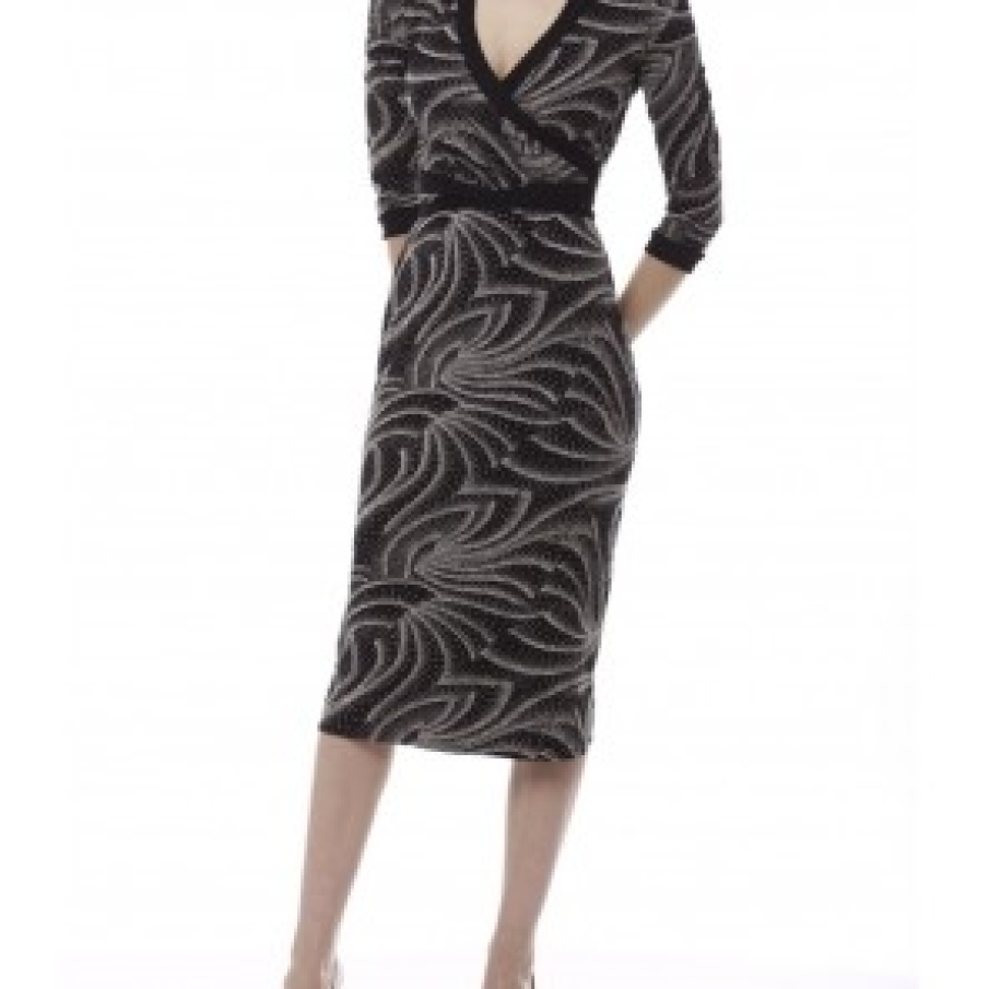 Rochie din jerseu imprimat