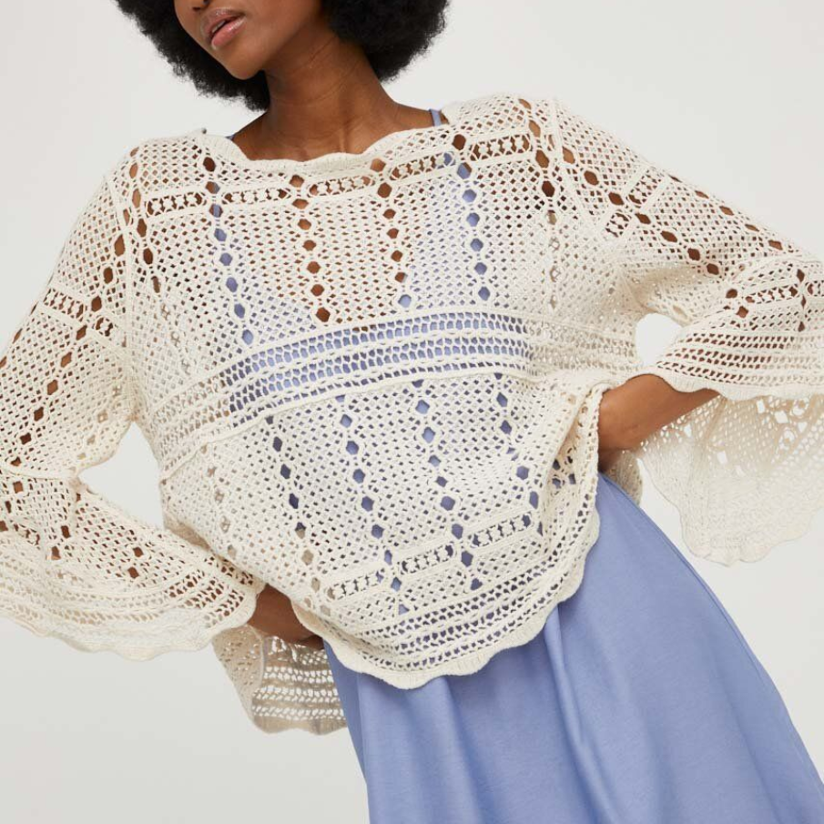 Bluză din colecția Answear Lab confecționată din țesătură elastică, cu linia umerilor lăsată și cu decupaje mărunte 