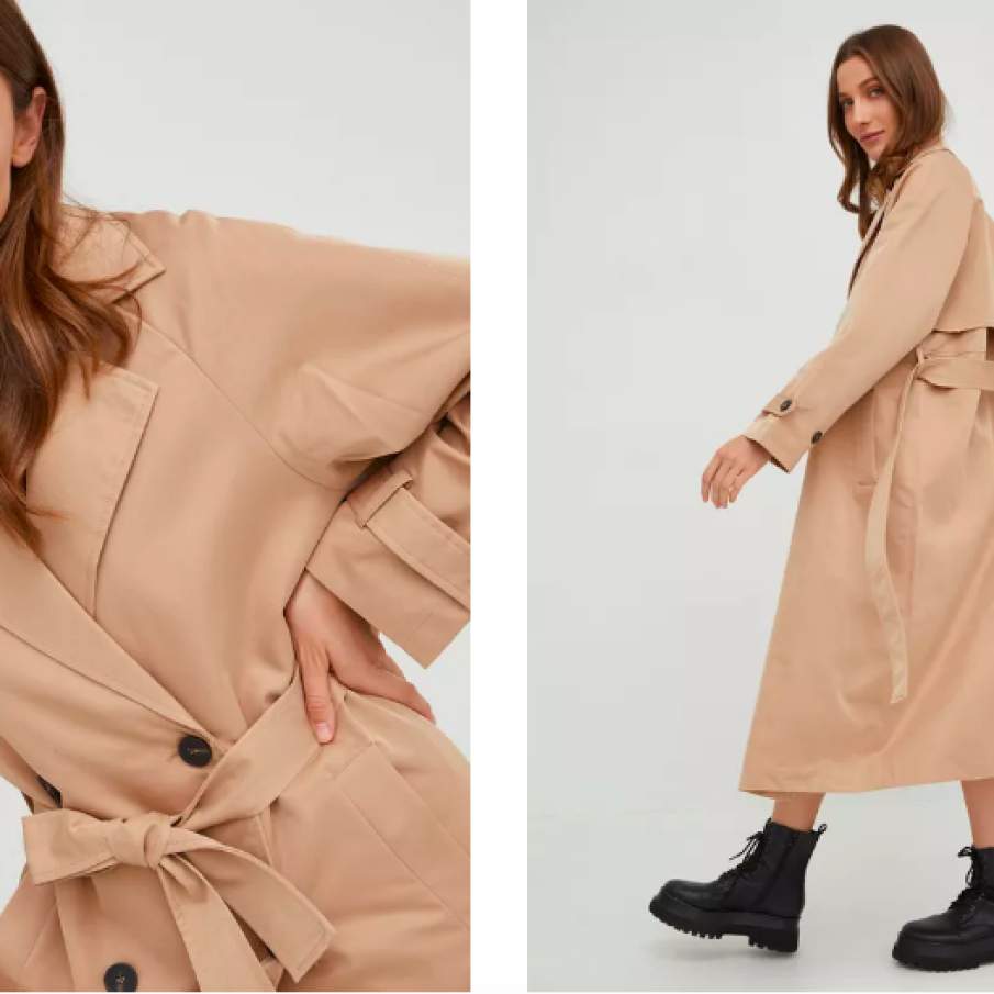 Answear Lab trenci femei, culoarea bej, de tranziție