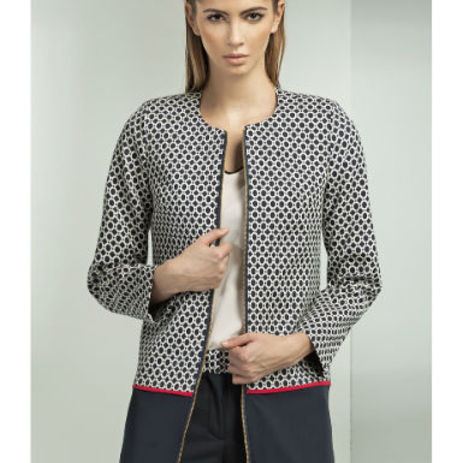 Sacou lung cu fermoar