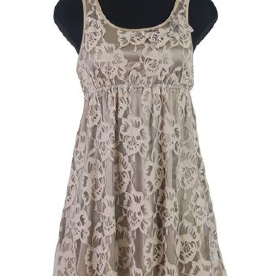 Rochie de seara bej dantela