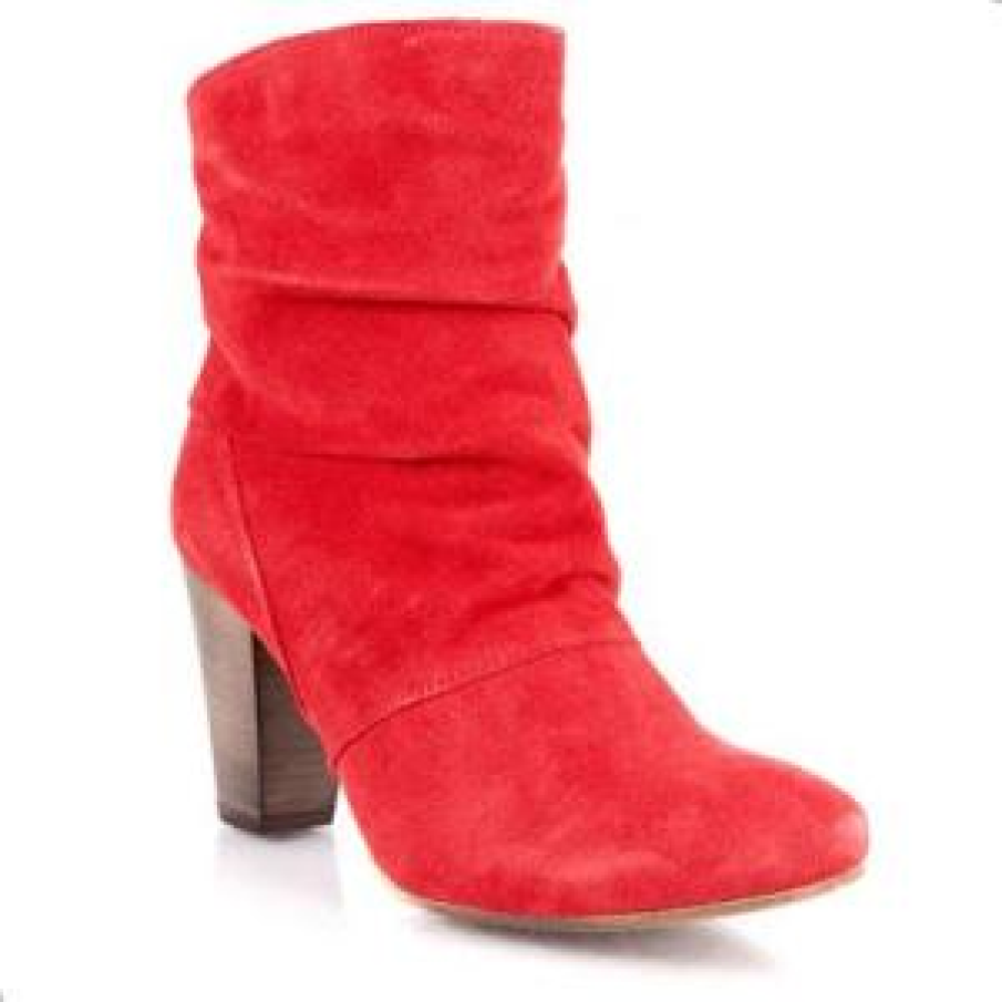 Ghete rosii, supere din piele intoarsa