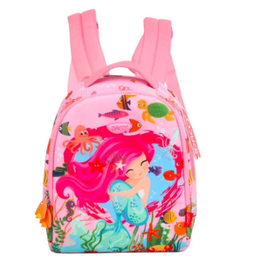 Ghiozdan grădiniță DACO, Sirenă, 30 cm, Roz/Multicolor