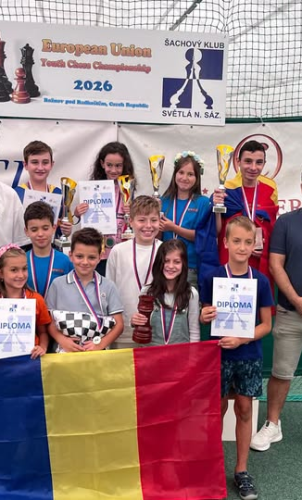 Patru medalii pentru România la Campionatul Uniunii Europene de Șah, categoriile U8–U14