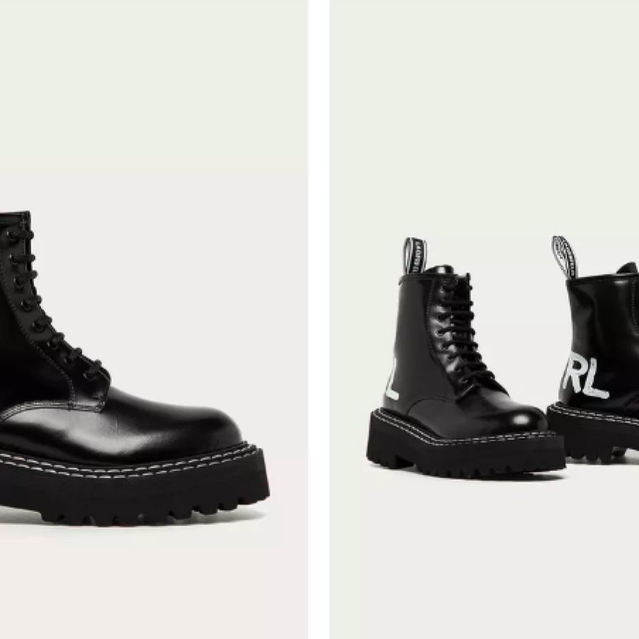 Karl Lagerfeld - Bocanci de piele