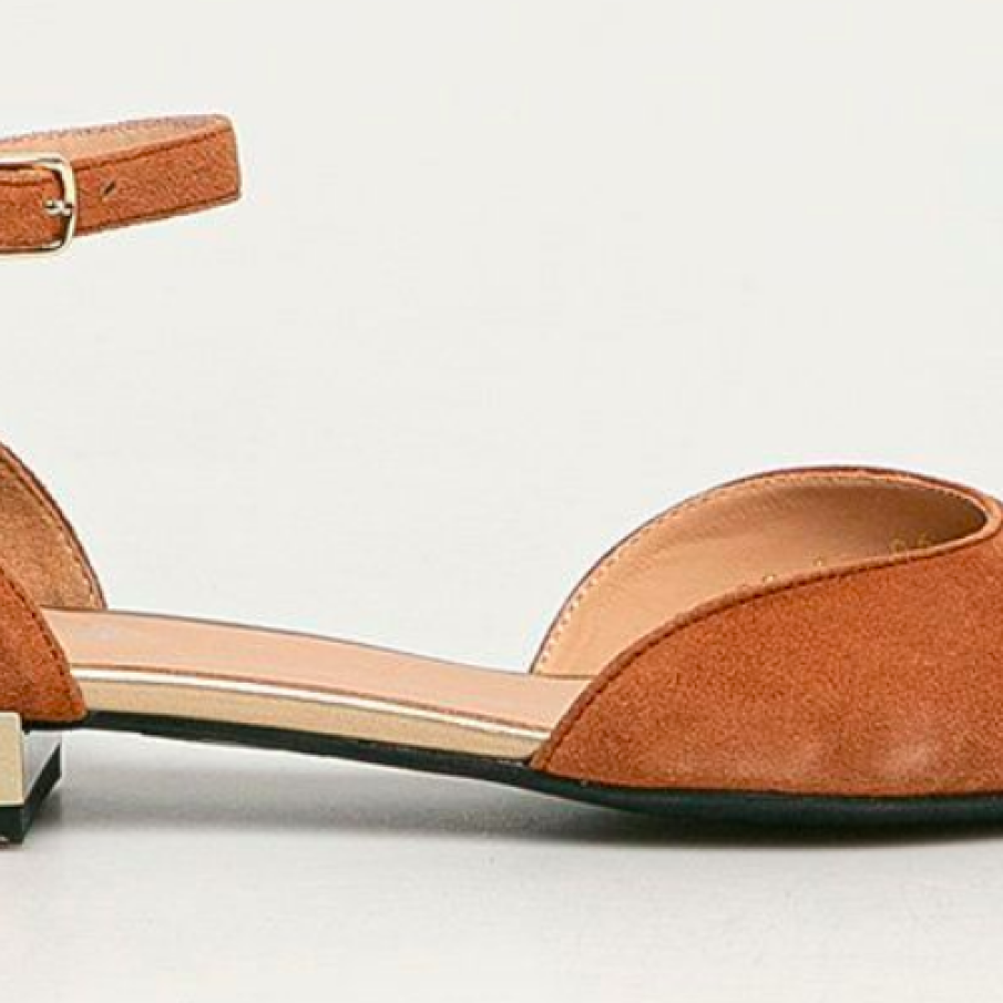 Balerini maro, decupați, din piele întoarsă