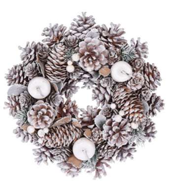 Coroniță Crăciun Koopman, 26 cm, Argintiu