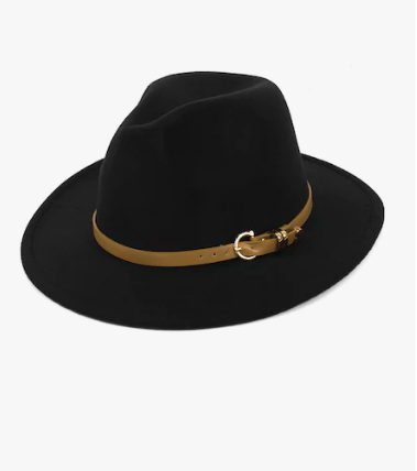 Pălărie de stofă unisex Pami, Negru